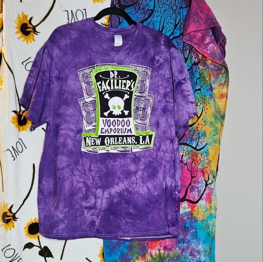 Disney "Voodoo Emporium" Purple Tie Dye Shirt Size 2XL
